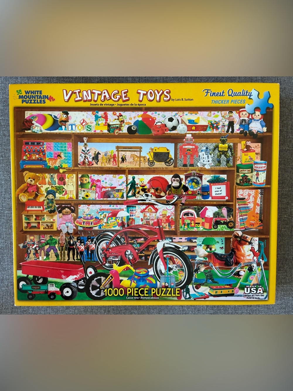 White Mountain ‘Vintage Toys’ 1000 Piece Puzzle Item #972S COMPLETE